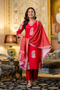 Red Party Wear Salwar Suit with Dupatta | UK Indian Dresses LF