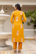Yellow Printed Salwar Kameez for Festive & Events | Office Wear (UK) LF