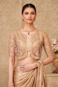 Soft Gold Saree Aesthetic – Evening Wedding Elegance RTI
