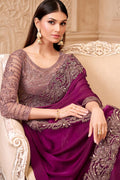 Wine Rose Saree Elegance – A Soft Glam Wedding Party wear Look RTI