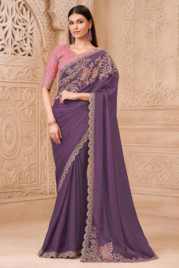 Purple & Pink Saree Mood – Timeless Reception Glam RTI