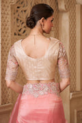 Gold Pink Saree Elegance – A Soft Glam Wedding Guest Look RTI