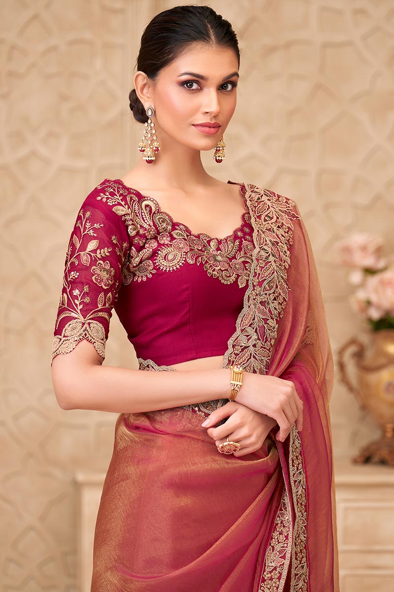Red Saree with Red Blouse Look – Perfect for Reception & Cocktail Night RTI