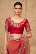 Red Saree with Red Blouse Look – Perfect for Reception & Cocktail Night RTI