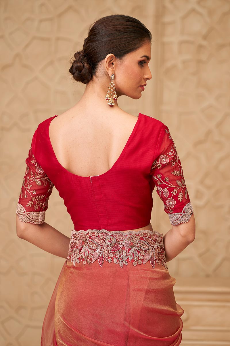 Red Saree with Red Blouse Look – Perfect for Reception & Cocktail Night RTI