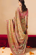Multicolor Party Wear Saree UK | Intricate Woven Patterns & Rich Pallu LF