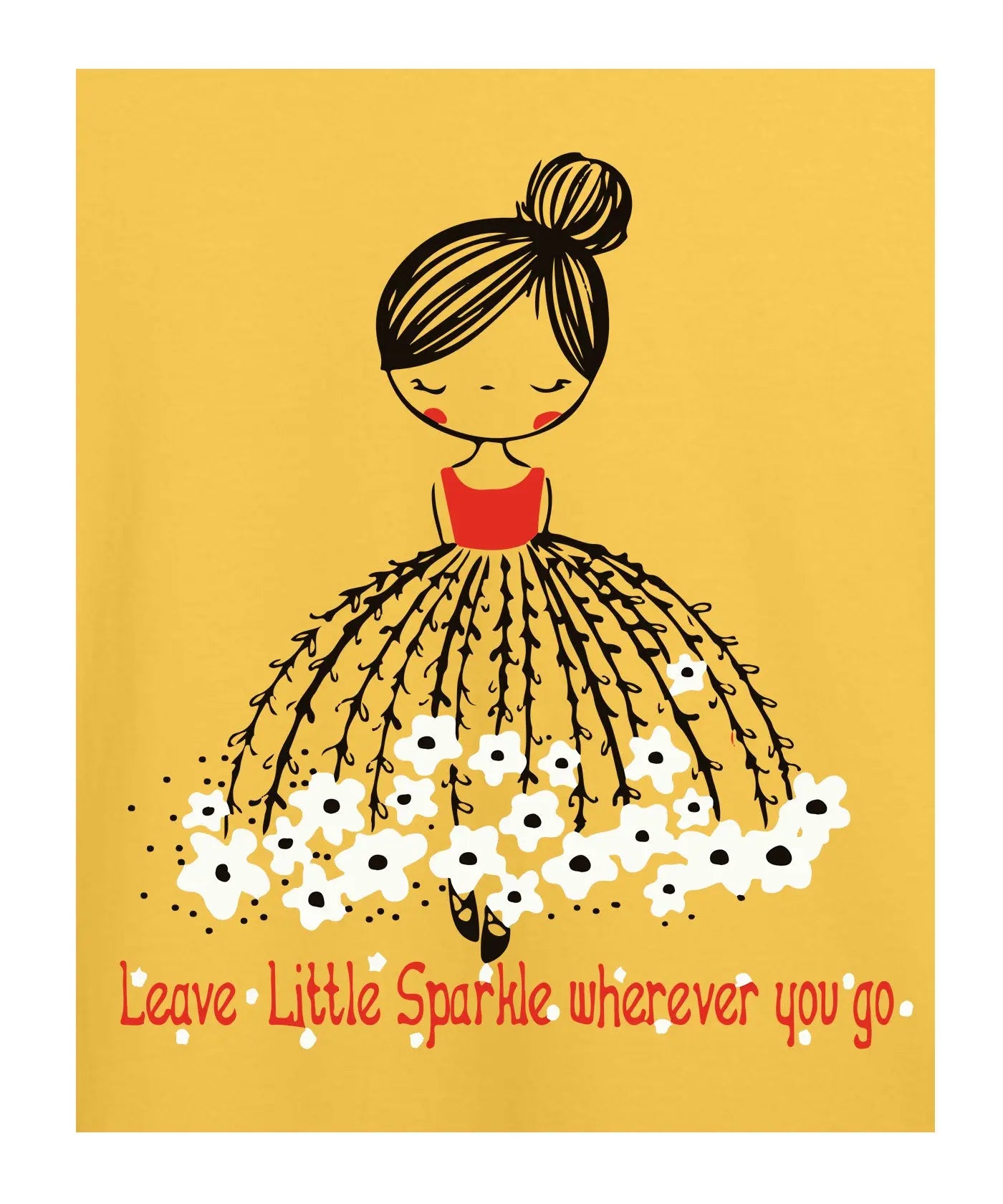 "Little Sparkle" - Kids Unisex T-Shirt – Premium Round Neck - Minion Yellow - 100% Cotton Offbeat