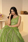 Mehendi Lehenga for Brides – Indian Lehenga with Sequins & Cut Dana Work KSR