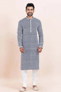 Multi-color & White Rayon Printed Kurta Pajama Set - Traditional Wear RTI