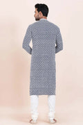 Multi-color & White Rayon Printed Kurta Pajama Set - Traditional Wear RTI