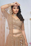 Mustard Heavy Embroidered Bridal Lehenga with Mirror & Zari Detailing KSR