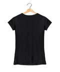 My Heart Only Beats For Him - Women’s T-Shirt –  Premium Round Neck - Black - 100% Cotton Offbeat