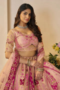 Orange Banarasi silk lehengas with Sequin & Zari Work KSR