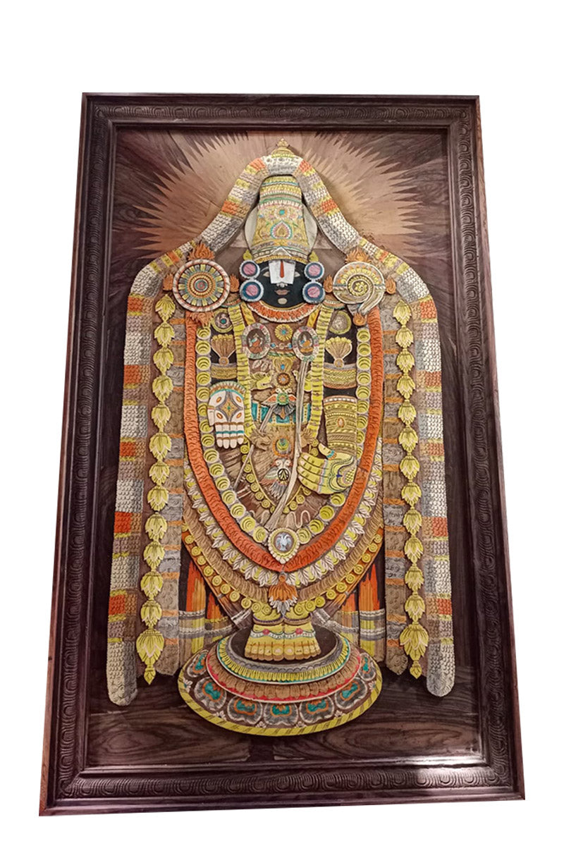 Rosewood Srinivasa Kalyana Inlay Wall Panel (5 ft × 3 ft) (Copy) INDIGO ETHNICS