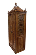 Rosewood 3 Gopuram Pooja Mandir with Dwarapalaka Inlay Doors (6.5 ft) (Copy) MYR