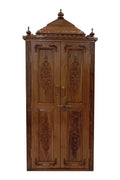 Rosewood 3 Gopuram Pooja Mandir with Dwarapalaka Inlay Doors (6.5 ft) (Copy) MYR