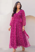Purple Fully Flared Garden Tiered Floral Sleeveless Maxi Dress PR