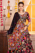 Elegant Kutchi Mirror-Work Ghagra Choli – Black Festive Lehenga Set PR