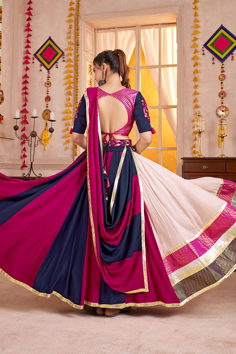 Traditional Mirror-Work Lehenga Choli – Multi Colour Kutchi Embroidered Ensemble PR