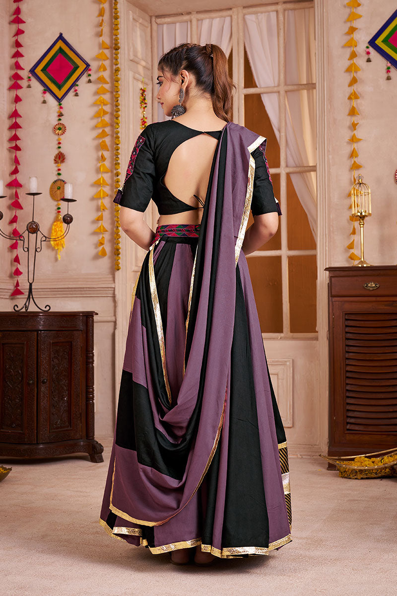 Multi Colour Festive Twirl Lehenga – Kutchi Embroidery and Mirror-Work Choli PR