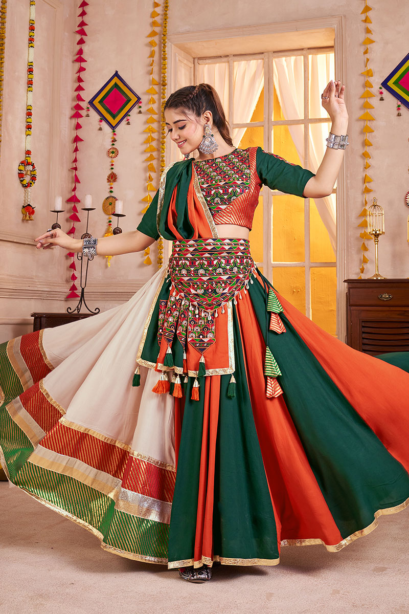 Kutchi Patchwork Lehenga Choli – Multi Colour Mirror Embroidered Festive Wear PR