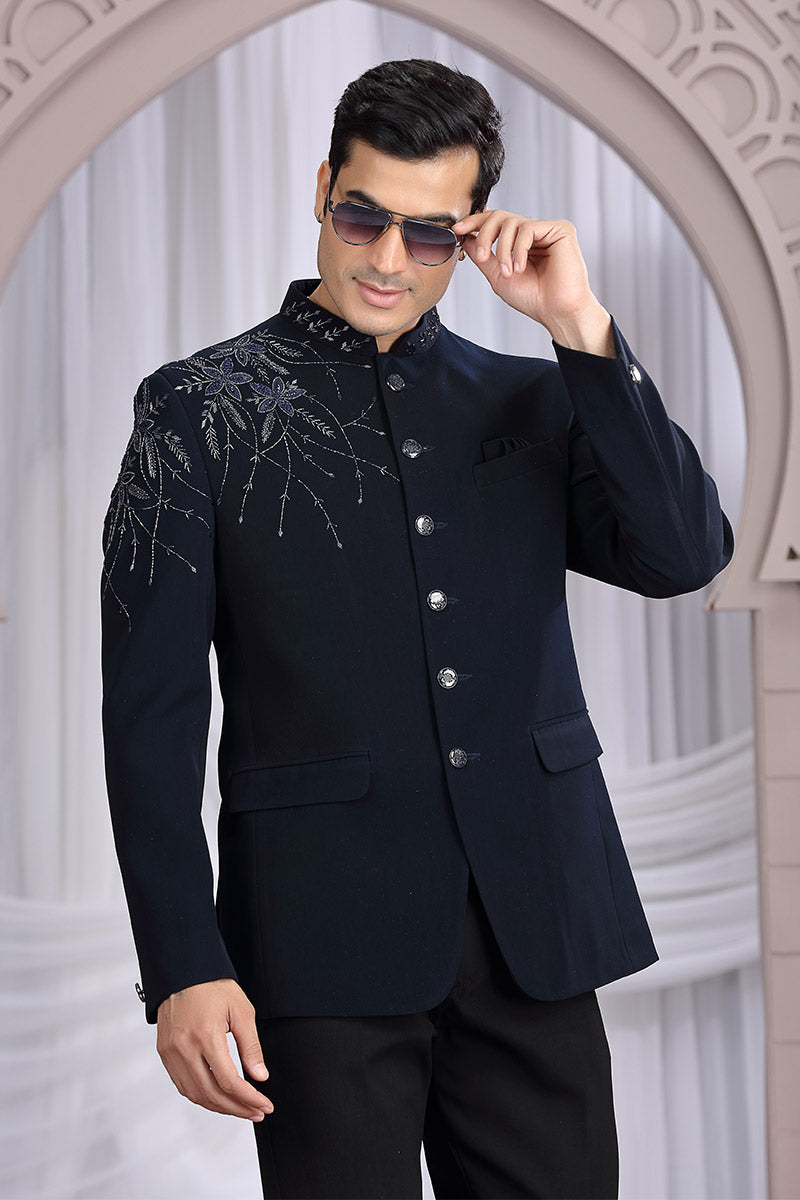 Stylish Indo-Western Jacket– Blue Edition PR