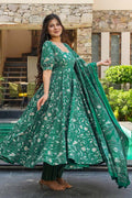 Rama Blue Digital Bloom Kurta Set | Effortless Luxe Daywear PR