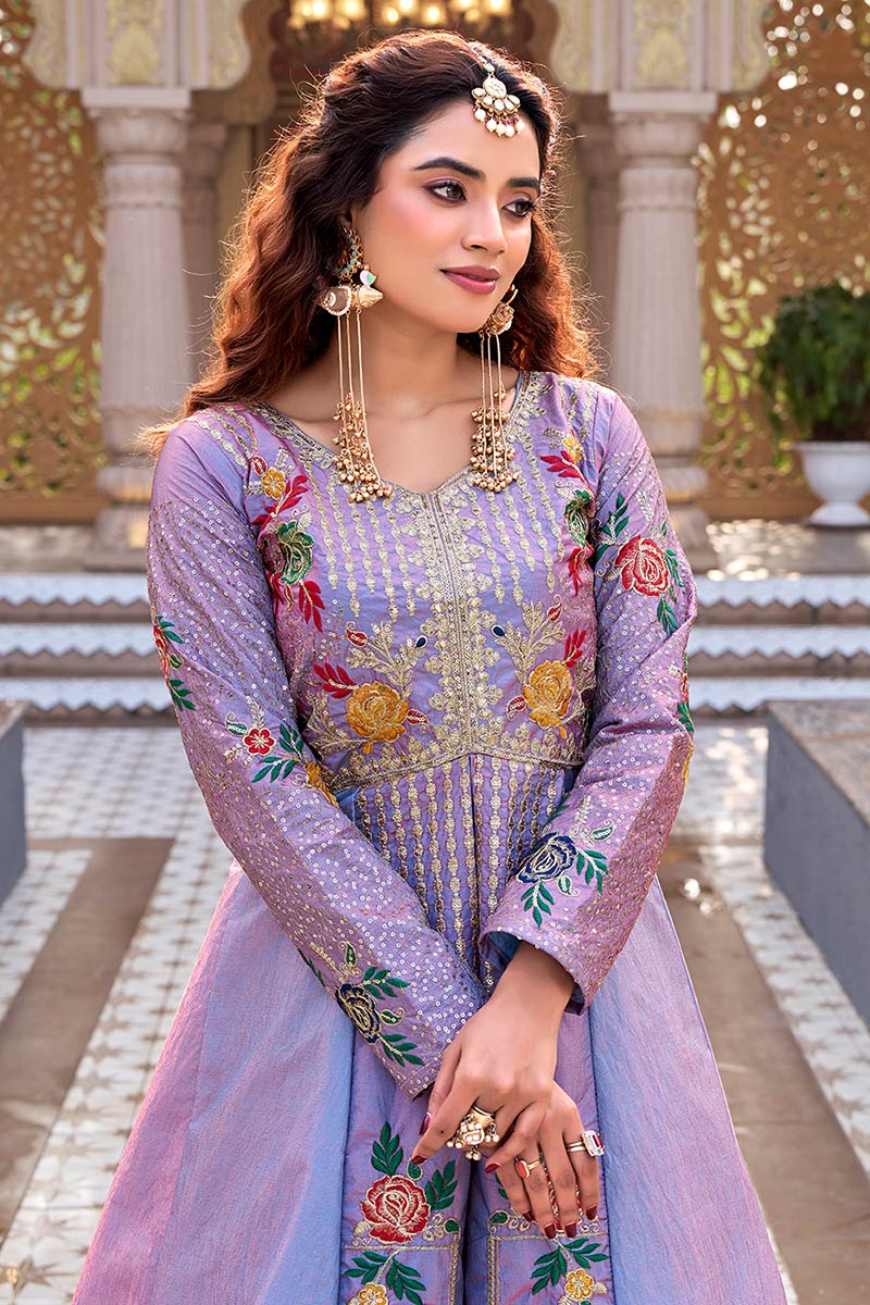 Royal Blue Embroidered Indo-Western Lehenga Set | Party Wear UK (Copy) RTI