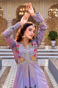 Royal Blue Embroidered Indo-Western Lehenga Set | Party Wear UK (Copy) RTI