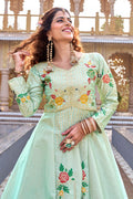 Royal Blue Embroidered Indo-Western Lehenga Set | Party Wear UK (Copy) RTI