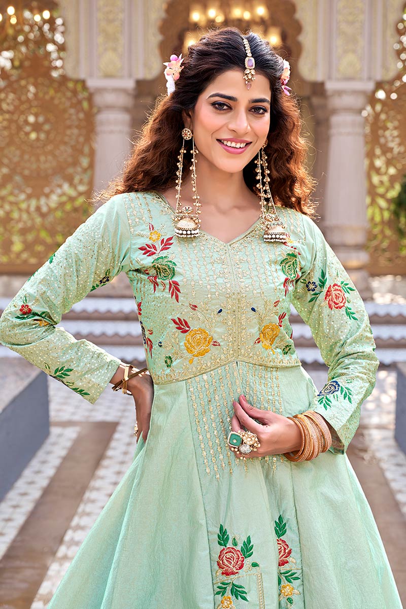 Royal Blue Embroidered Indo-Western Lehenga Set | Party Wear UK (Copy) RTI