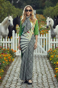 Multi Color-Printed Ready-to-Wear Saree Set with Scarf PR