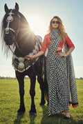 Modern Muse – Silk Crepe Fusion Saree with Coordinated Scarf PR