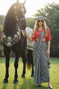 Modern Muse – Silk Crepe Fusion Saree with Coordinated Scarf PR
