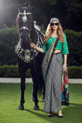 Polka & Wild – Statement Silk Crepe Multi Color Saree Set with Scarf PR