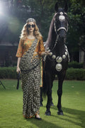Eclectic Grace – Multi-Print Ready Saree with Stitched Blouse & Scarf PR