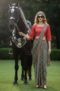Free Spirit – Contemporary Printed Saree with Scarf Detail & Stitched Blouse PR