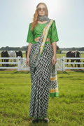Heritage Remix – Modern Multi-Colour Crepe Saree & Blouse with Scarf PR
