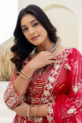 Red wedding Lehenga | Designer Look with Delicate floral motifs PR