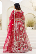 Red wedding Lehenga | Designer Look with Delicate floral motifs PR