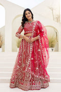 Red wedding Lehenga | Designer Look with Delicate floral motifs PR