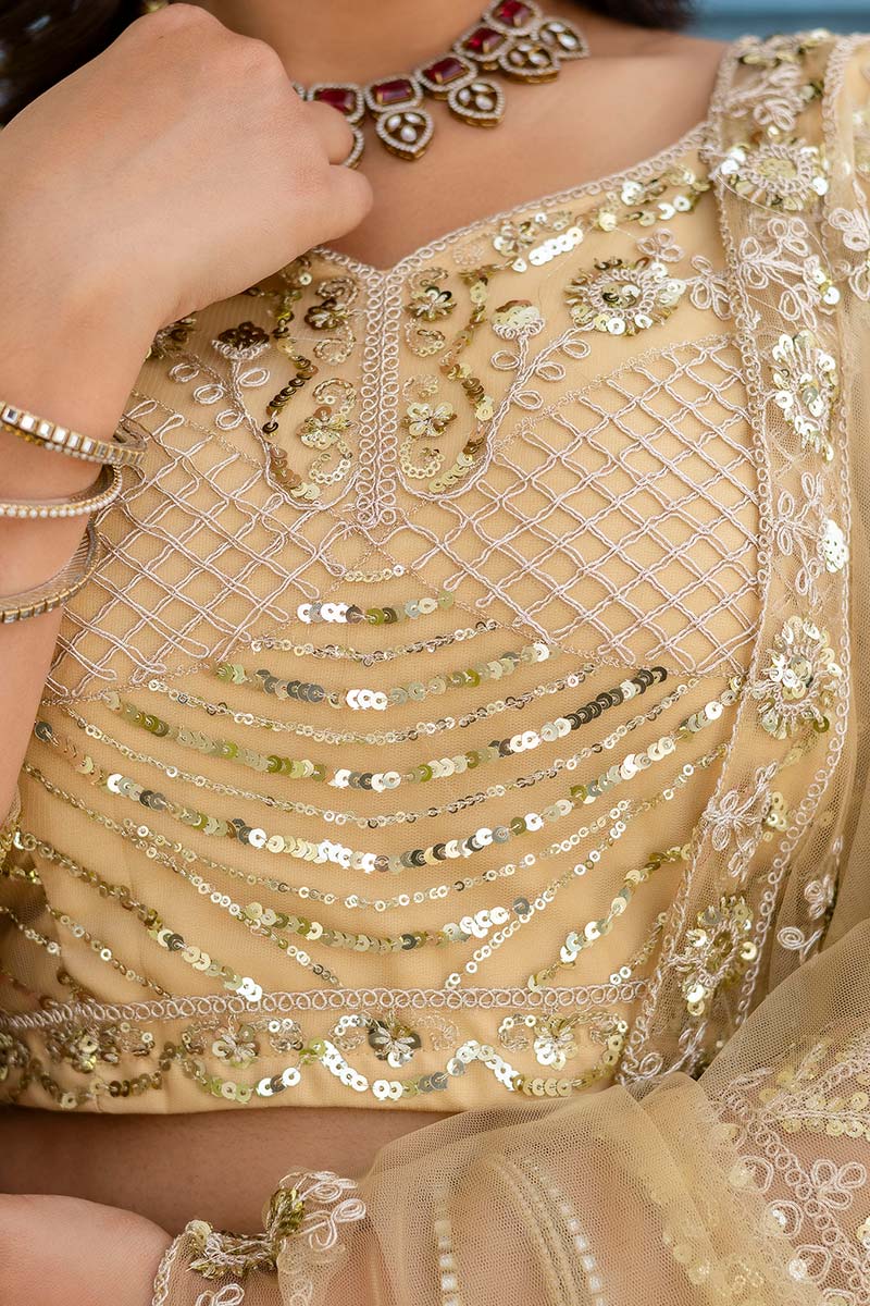 Cream Heritage Lehenga Choli | Grand Wedding Collection PR