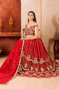 Royal Red Wedding Lehenga UK | Gold Embroidered Festive Wear PR