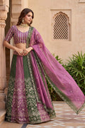 Green and Lavender Traditional Lehenga Set UK | Designer Look PR