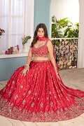 Orange Wedding Lehenga UK | Gold Embroidered Wedding Set PR