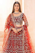 Orange Wedding Lehenga | Designer Indian Wedding Wear UK PR