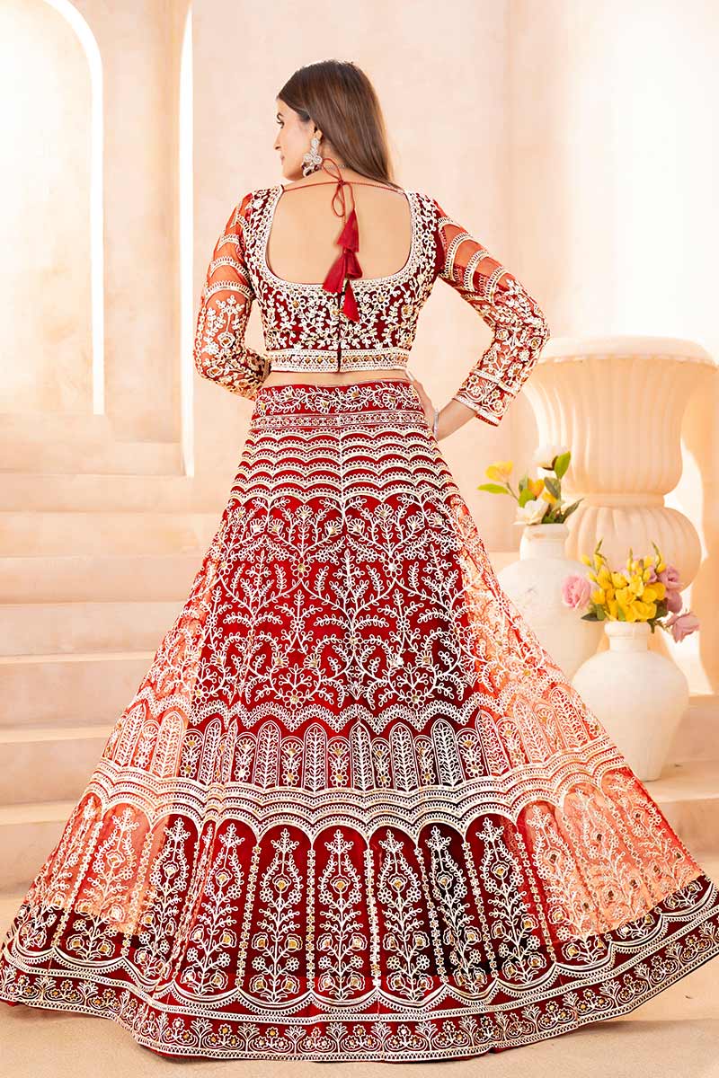 Orange Wedding Lehenga | Designer Indian Wedding Wear UK PR