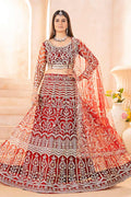 Orange Wedding Lehenga | Designer Indian Wedding Wear UK PR