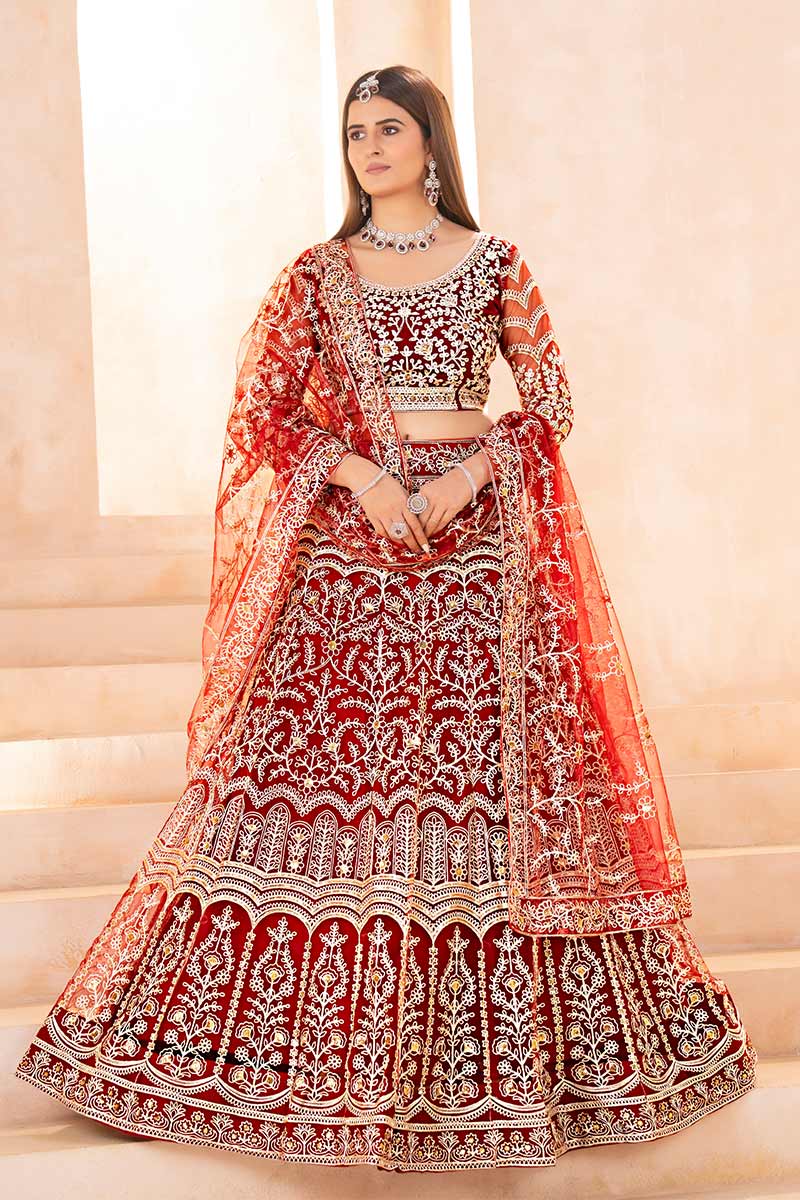 Orange Wedding Lehenga | Designer Indian Wedding Wear UK PR