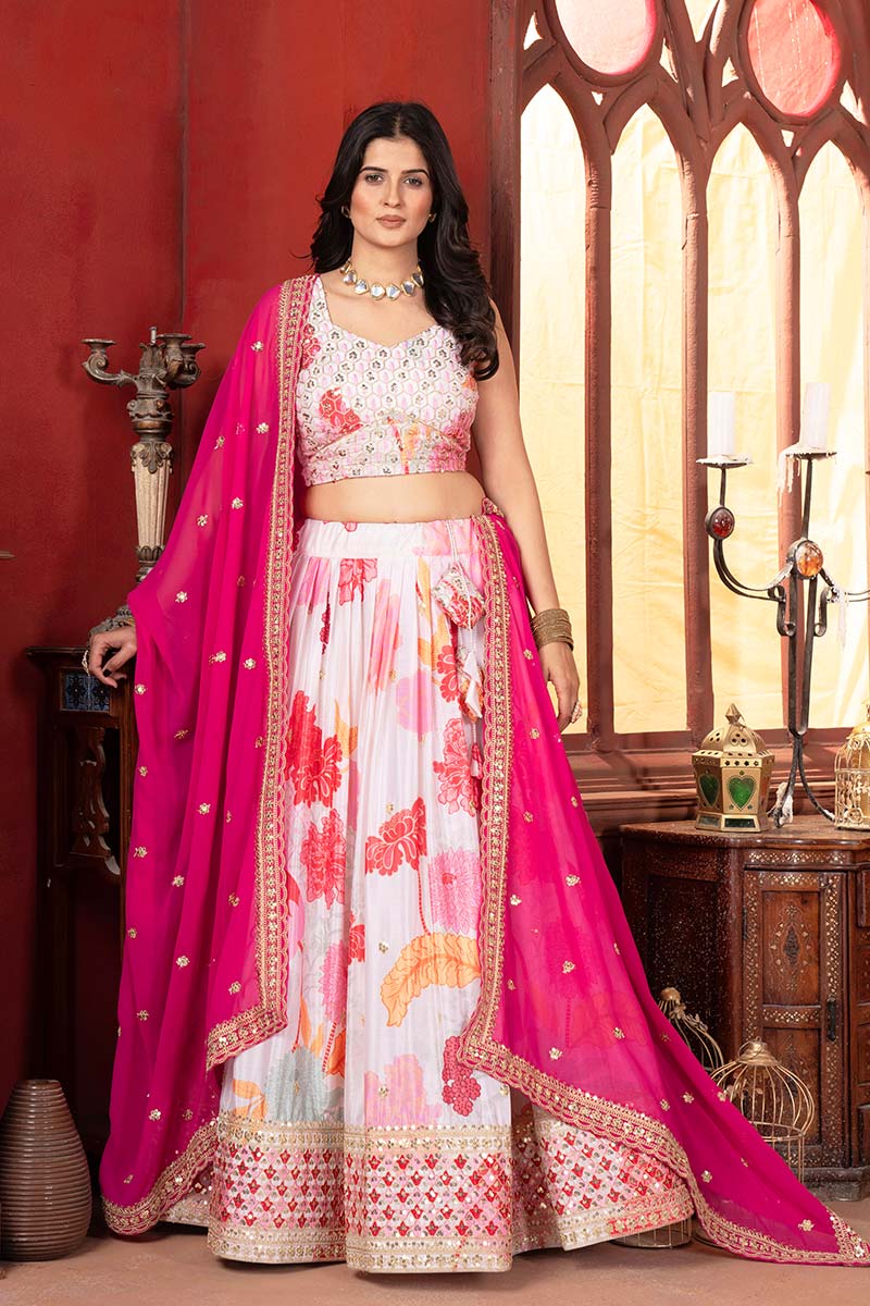 Floral Lehenga Set UK | Hand Embroidered Wedding & Festive Wear PR
